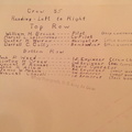 Crew Photo, List of Names