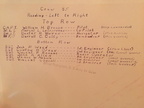 Crew Photo, List of Names