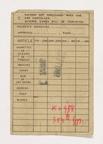 Norman F. Defrees Ration card 2