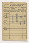 Norman F. Defrees Ration card 1