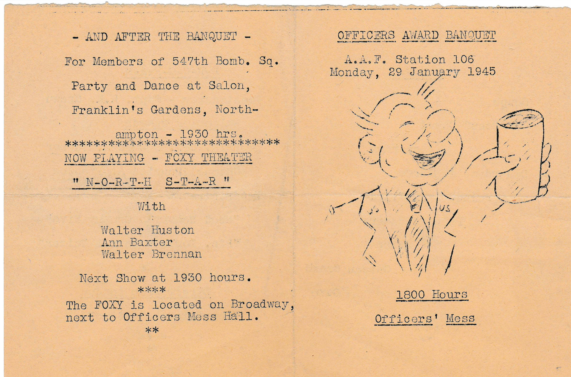 Officers & Awards Banquet, Station 106, 29 JAN 1945 pg 1.png